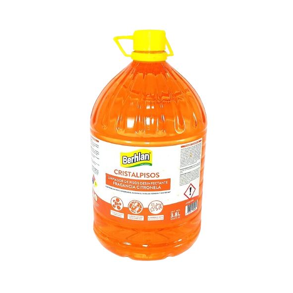 Limpiador Desinfectante Cristalpisos Citronela 3800ml Berhlan