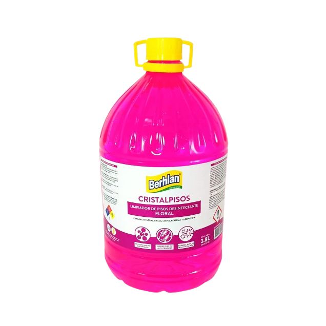 Limpiador Desinfectante Cristalpisos Floral 3800ml Berhlan