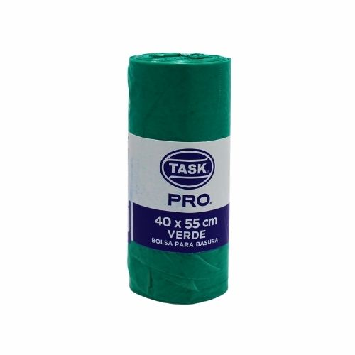 Bolsa Basura Verde 40x55 Cal.1 Rollo X10u. Task Pro