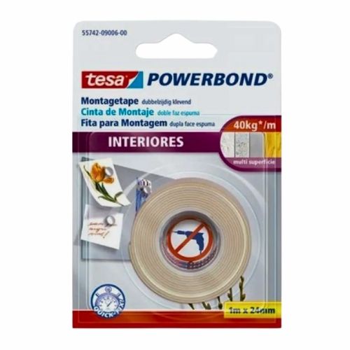 Cinta Doble Faz Espuma Tesa Interiores 24mm X 1 Mts.
