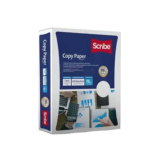 Resmas Carta Bond Blanco 500 Hojas 75 G Scribe en Abastece.co