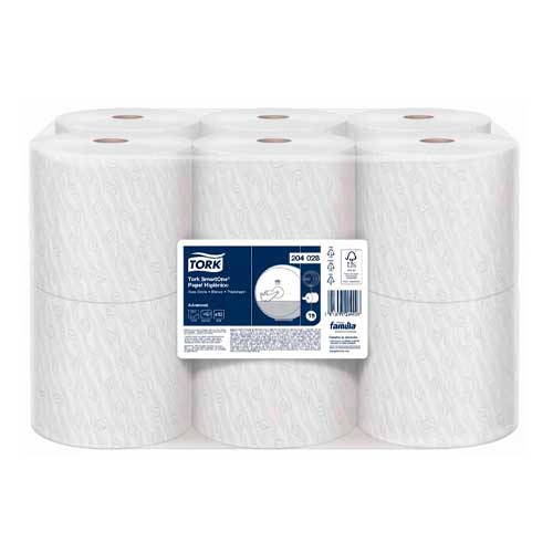 Papel Higienico Tork Blanco Mini 110 m H.Doble Paq.x 12 Rollos R:204028