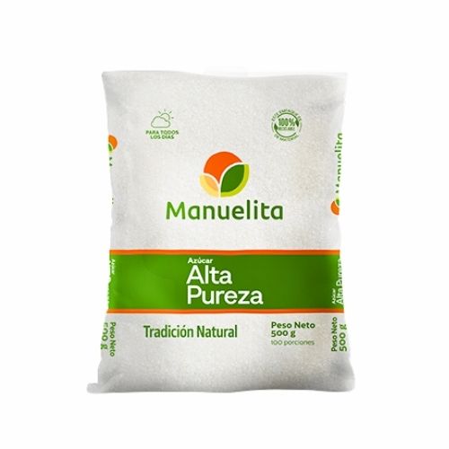 Azucar Manuelita Blanca Alta Pureza 500 G  (=)