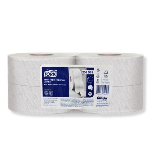Papel Higienico Jumbo Blanco Tork 4x170m TH/202581