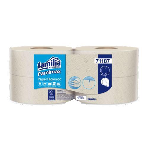 Papel Higienico Familia Jumbo Natural Paq.4x170m Triple H 71187