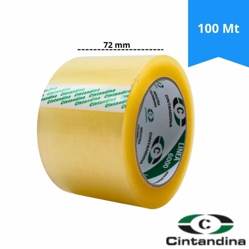 Cinta Adhesiva Transparente Cintandina 72mm x 100m
