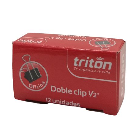 Manecilla Doble Clip 1/2 Pulgada Caja X 12u.