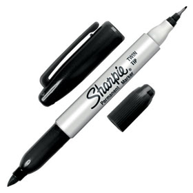 Marcador Sharpie Permanente Doble Punta Twin Tip Negro