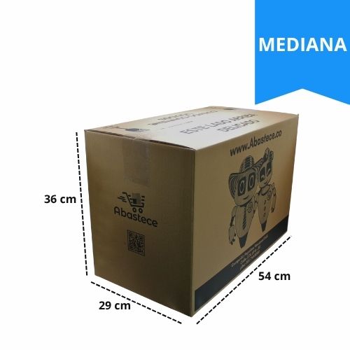 Caja De Carton Impresa Cia. Papelera 54x29x36 Cms Mediana