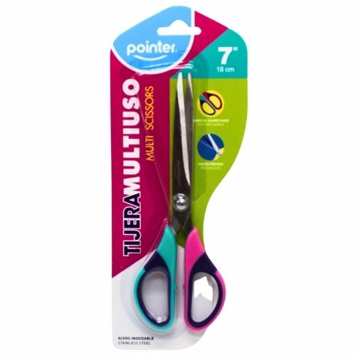 Tijera Multiusos De Mango Ergonomico Plastico 7.5 / 7 1/4pg