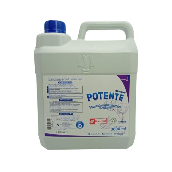 Limpiador Desinfectante Multiusos Manzana Potente 3000 Ml