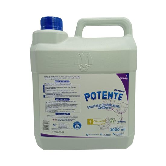 Limpiador Desinfectante Multiusos Citronela Potente 3000 ml