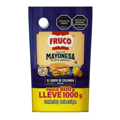 Mayonesa Fruco Doypack X 1000g