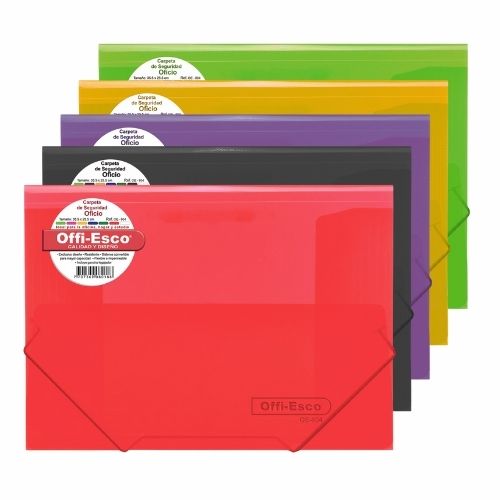 Carpeta De Seguridad Plastica Con Resorte Oficio