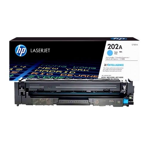Toner Hewlett Packard 202A Cyan CF501A LASERJET M254/M280