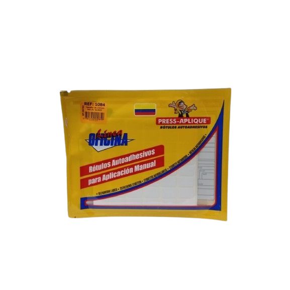 press aplique 18 x 12 sobre x 960u.  blanco ref: 1084