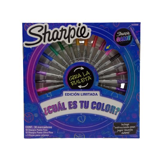 Marcador Sharpie Permanente Punta Fina Caja Por 30 Colores