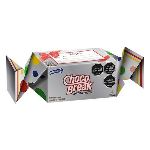 cajita regalo chocobreak tradicional surtido frutal