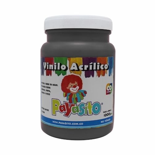 Vinilo Acrilico Payasito Frasco Negro 1000g