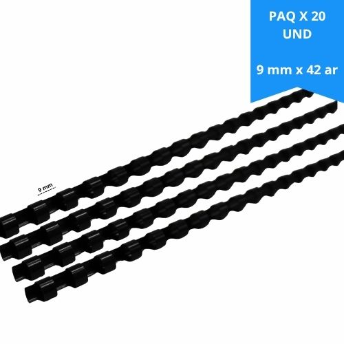 anillo plastico de  42 aros 9mm x 20u.