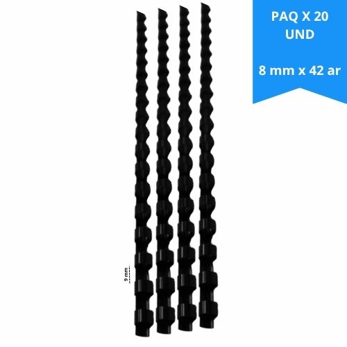 anillo plastico de  42 aros 8mm x 20u.