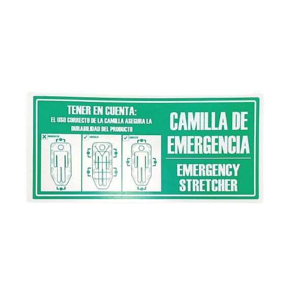 Señalizacion 30x14cms Calibre 20 Camilla De Emergencia