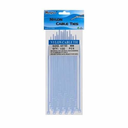 Amarre Plastico Blanco 3.6 mm x 15 Cms Paq.x100u