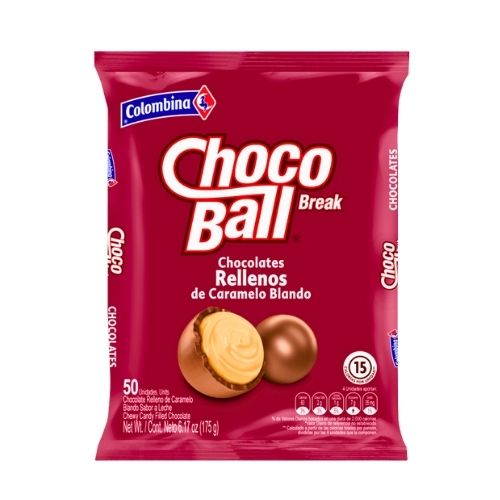 Chocobreak Ball Relleno Caramelo Paq. X 50u.