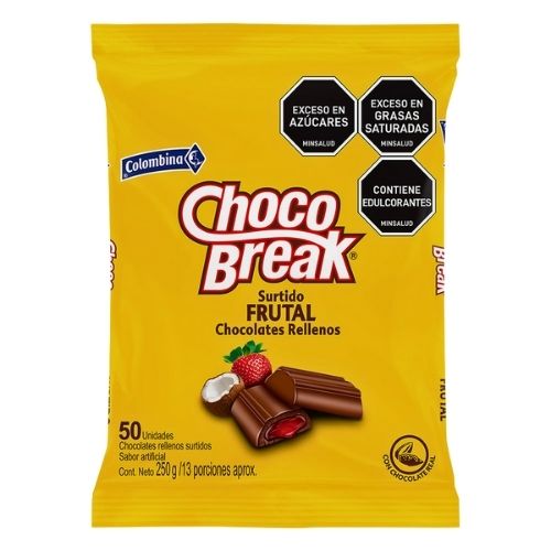 Chocobreak Relleno Frutal Surtido Paq.x50u.
