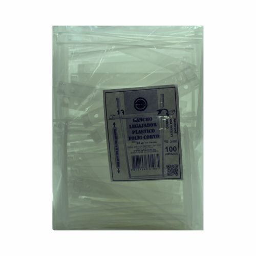 Gancho Legajador Plastico 12cm Beba  Paq.x100u. Ref: 9998-100