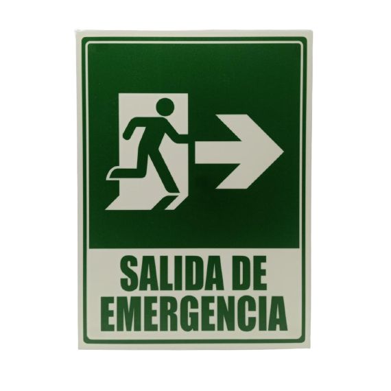 senalizacion fotoluminiscente 22x30 salida de emergencia