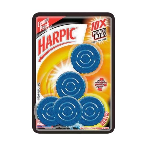 Limpiador Desinfectante Harpic Pastilla Azul X 5 Uds.