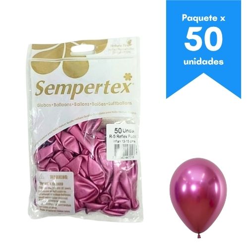 globos sempertex ref: r-5  fucsia paq. x 50 uds.