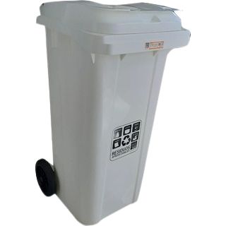 Contenedor Con Ruedas 120 Litros Blanco Marca: Rimo