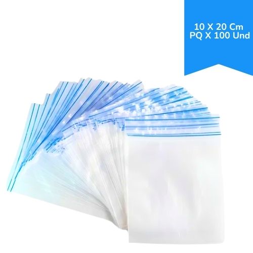 Bolsa Cierre Hermetico 10 X 20 Cms. Paq. x 100u.