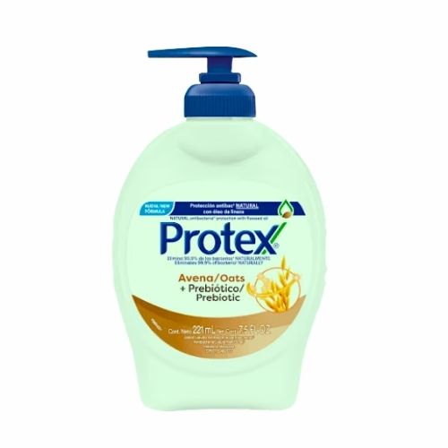 Jabon Protex Liquido Antibacterial Avena Frasco por 221 ml