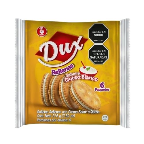 Galletas Dux Rellena De Queso Por 6 Paquetes