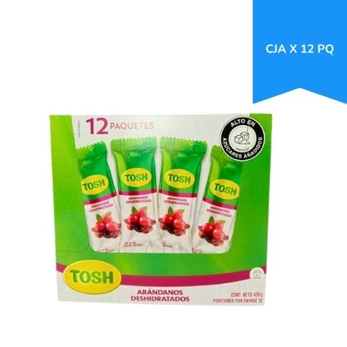 Pasabocas Tosh Arandanos Deshidratados Caja x 12 Paquetes