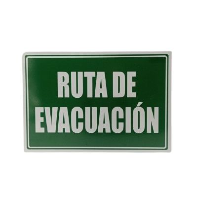 seÑalizacion 15 x 22 cms c40  (ruta de evacuacion)