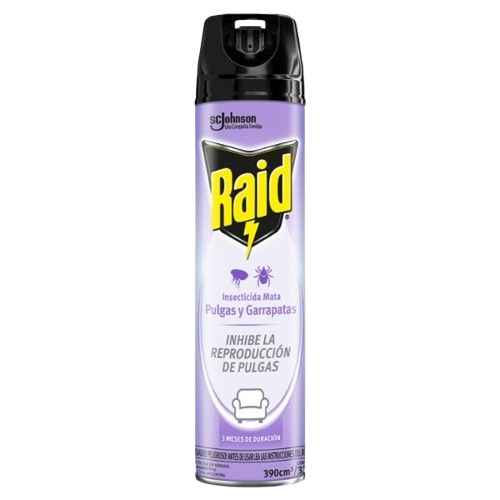 Raid Aerosol Mata Pulgas y Garrapatas 390 ml