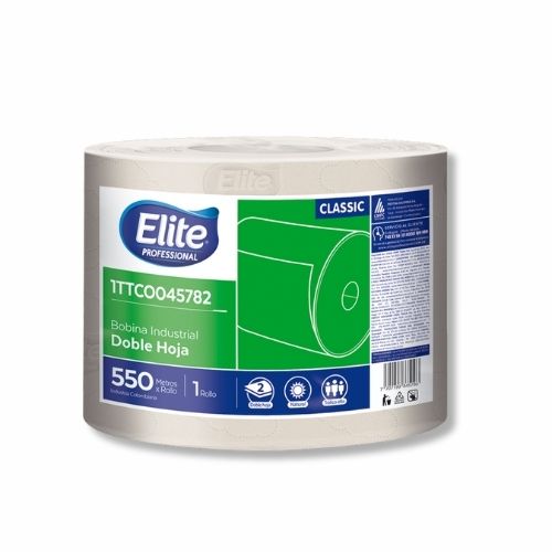 limpion industrial elite doble h. natural rollo 550m 45782