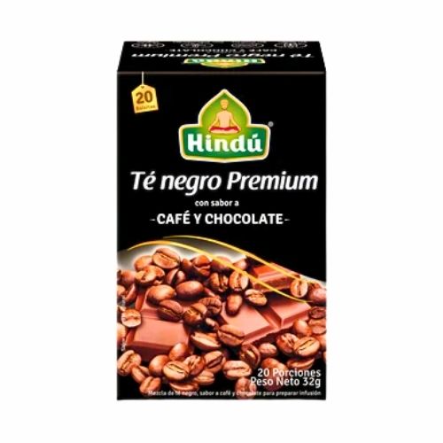Te Hindu Negro Premium Cafe Y Chocolate Caja Por 20 Sobres