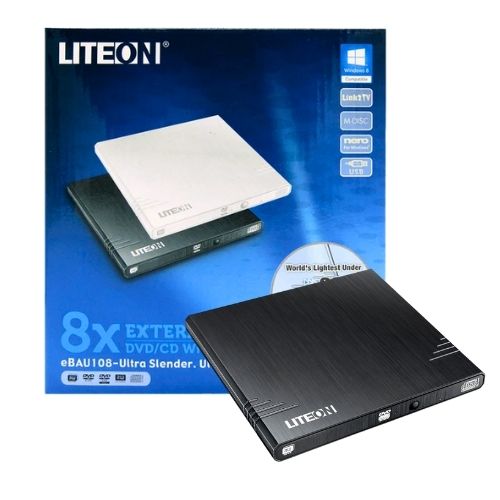 lector drive usb 2.0 dvd+/rw 8x ext liteon slim ebau108