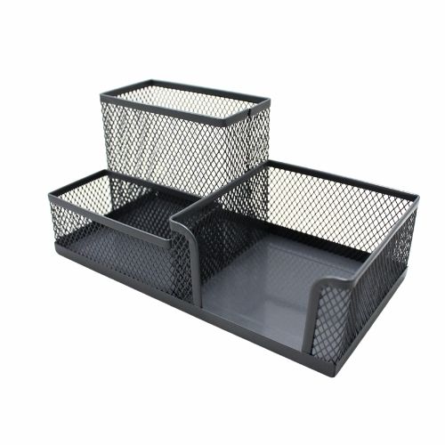 Portamultiple 3 Secciones Para Escritorio en Malla Metalica