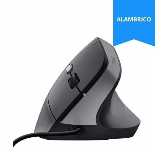 Mouse Ergonomico Trust Bayo II Alambrico Diseno Vertical Negro NP25144