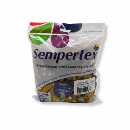 Globos Feliz Cumpleanos Paq x50u Dorado R-12 Sempertex