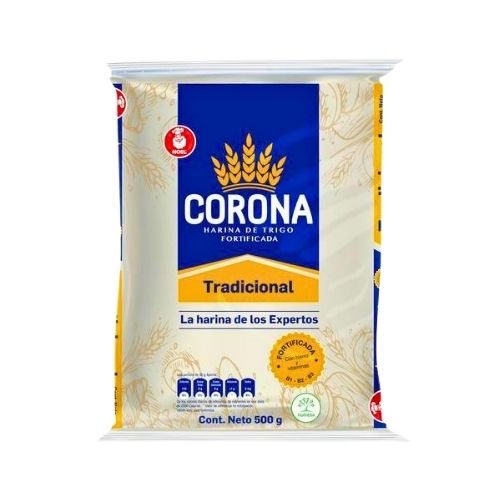 harina de trigo fortificada corona 500 g
