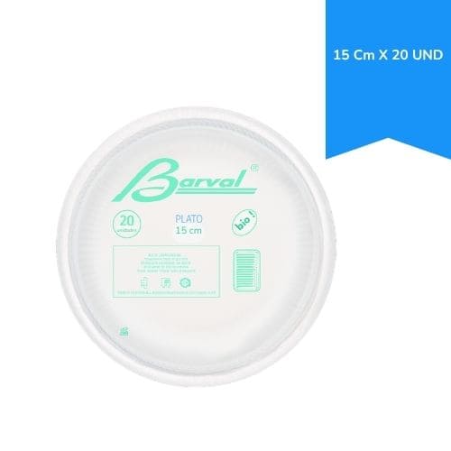 Plato Desechable Carton Pequeño 15 Cms Paquete X 20u.