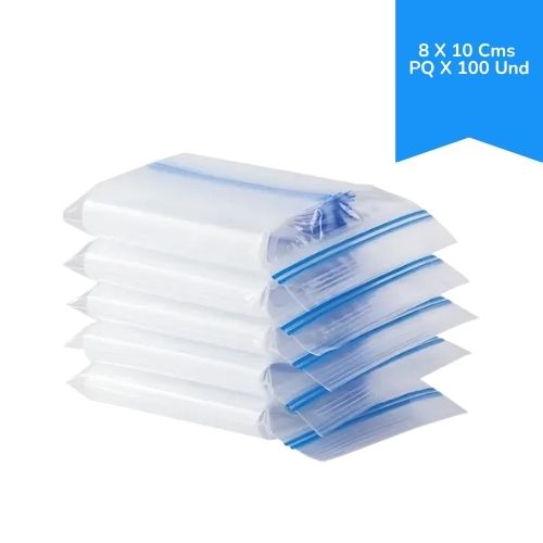 bolsa cierre hermetico 8x10 cms paq.x100u.