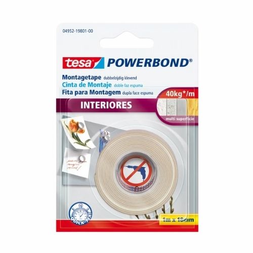 Cinta Doble Faz Espuma Tesa Interiores 18mm X 1 M